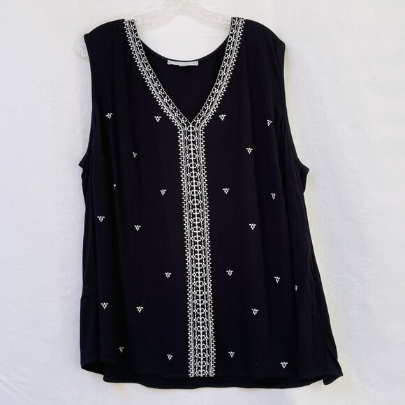 Daniel Rainn Womens 3X Black Tank Top Goth Whimsygoth Summer Vacation Boho Party - Picture 1 of 10